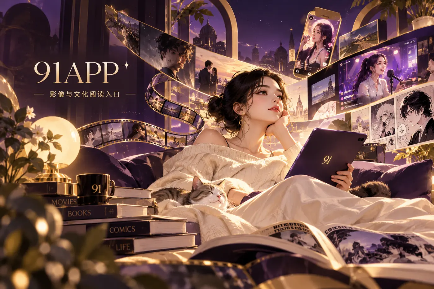 紫色编辑目录概念插图
